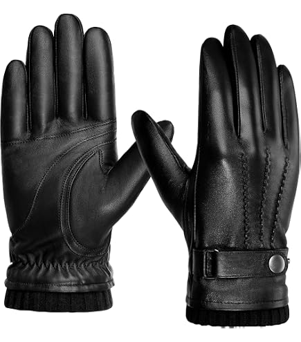 UGG Men's 3 Point Genuine Leather Gloves with Microfur Lining and